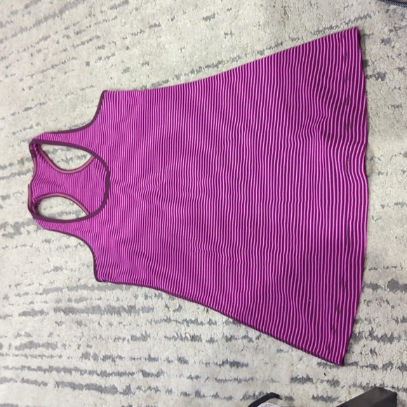 Lululemon Cool Racerback Hyper Stripe Raspberry Glo Light / Plum - Picture 9 of 11